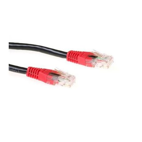 ACT CAT6 U-UTP Patch Cable 1m Black/Red