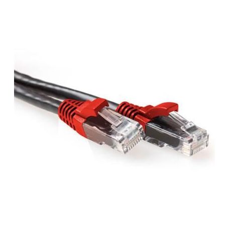 ACT CAT6A U-UTP Patch Cable 1m Black/Red