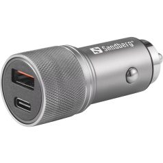 Sandberg Car Charger 1xQC3.0+1xUSBC 48W Grey