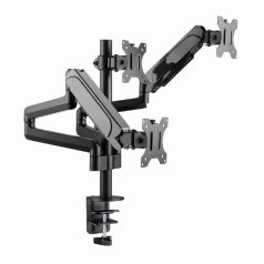   Gembird MA-DA3-01 Desk mounted adjustable mounting arm for 3 monitors full-motion 17"-27" Black