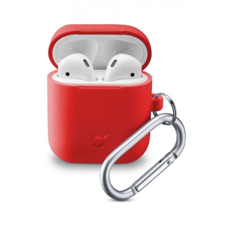 Cellularline Protective cover with carabiner Cellularline Bounce for Apple AirPods 1, 2, red