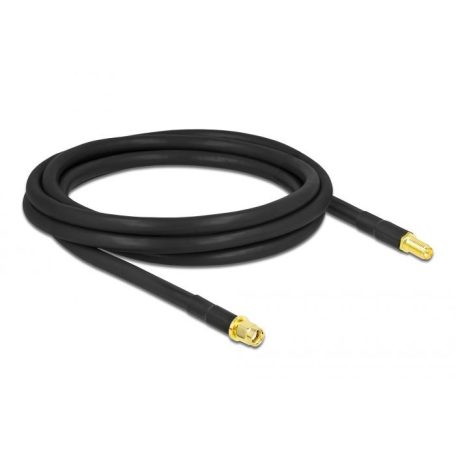 DeLock Antenna Cable RP-SMA plug to RP-SMA jack LMR/CFD300 2m low loss