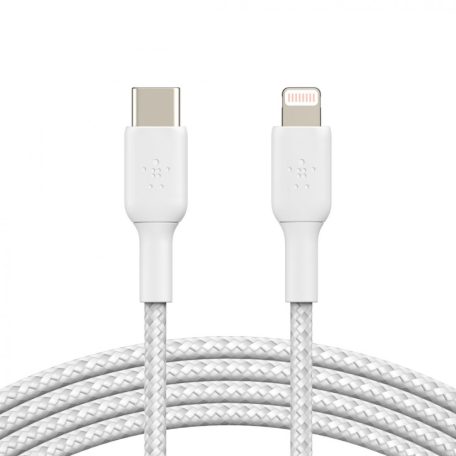 Belkin Braided USB-C to Lightning Cable 2m White