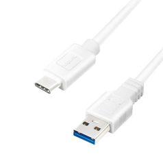   Logilink USB 3.2 Gen1 Type-C cable, C/M to USB-A/M 0,15m White