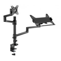   Gembird MA-DA-04 Desk mounted adjustable monitor arm with notebook tray 17"-32" Black