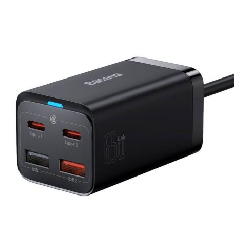 Baseus GaN3 Pro gyorstöltő 2xUSB-C 2xUSB 65W Black