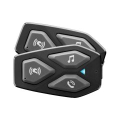   Interphone U-COM3 Bluetooth headset for closed and open helmets Twin Pack