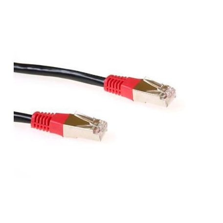 ACT CAT5e F-UTP Patch Cable 1m Black/Red