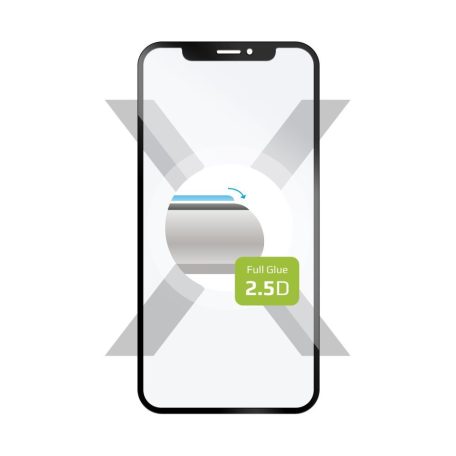 FIXED teljes képernyőt védő 2,5D edzett üveg a Motorola Moto G54 5G készülékhez, fekete