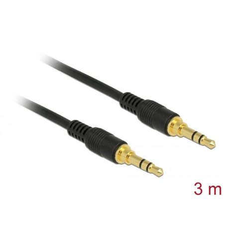 DeLock 3,5mm jack to 3,5mm jack male/male cable 3m Black