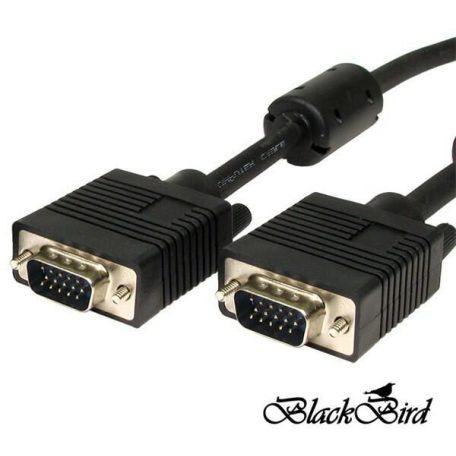 BlackBird BH1278 VGA HQ kábel 3m Black