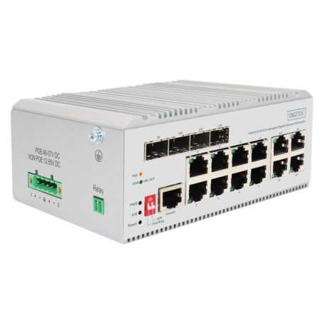 Digitus Industrial 8 port Gigabit Ethernet network PoE switch