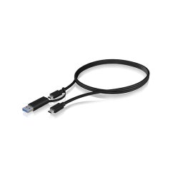   Raidsonic IcyBox IB-CB031 USB Type-C to Type-A & Type-C Cable 1m Black