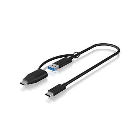 Raidsonic IcyBox IB-CB031 USB Type-C to Type-A & Type-C Cable 0,35m Black