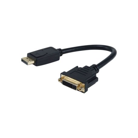 EQuip DisplayPort to DVI-I adapter cable 0,25m Black