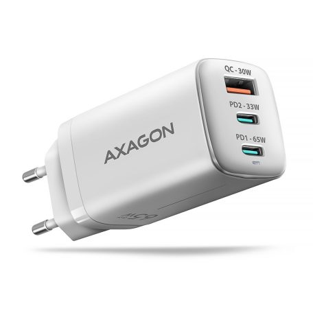 AXAGON ACU-DPQ65W QC4 + USB-C PD Wall Charger White