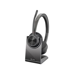   Poly Plantronics Voyager 4320 USB-C Bluetooth Headset +BT700 dongle +Charging Stand Black