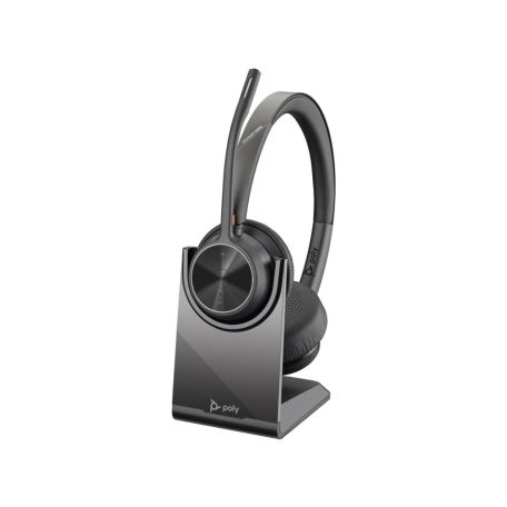 Poly Plantronics Voyager 4320 USB-C Bluetooth Headset +BT700 dongle +Charging Stand Black