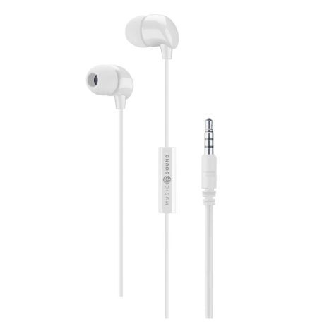 MUSICSOUND Wired Earphones White