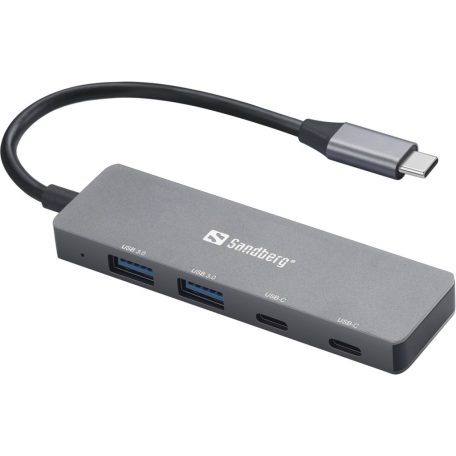 Sandberg USB-C to 2xUSB-A and 2xUSB-C Hub Silver