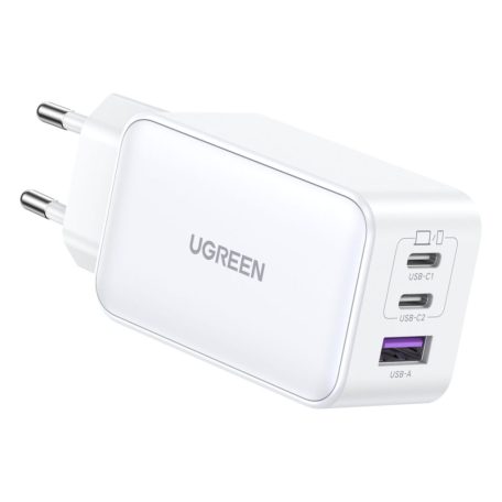 UGREEN Nexode USB-A+2*USB-C 65W GaN Tech Fast Charger White