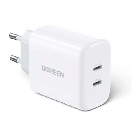 UGREEN 40W Dual USB-C Charger - 2 Ports White