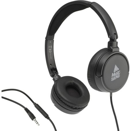 MUSICSOUND Over Ear Basic Wired Headset Black