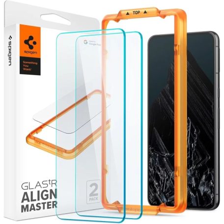 Spigen Glass tR AlignMaster 2 Pack for Google Pixel 8 Pro