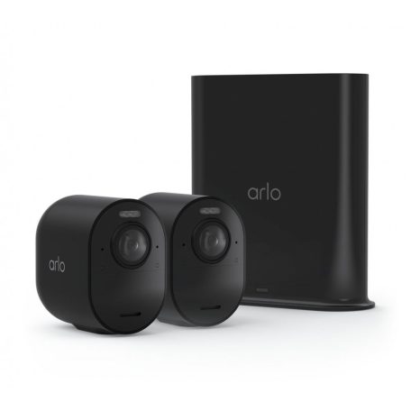 Arlo Ultra 2 Wireless Outdoor Security Camera (2 Camera Kit) (Base station included) Black