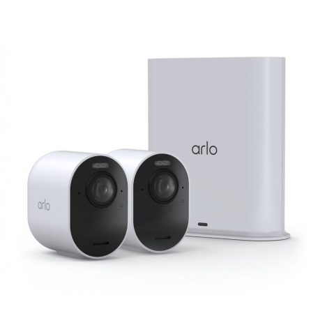 Arlo Ultra 2 Wireless Outdoor Security Camera (2 Camera Kit) (Base station included) White