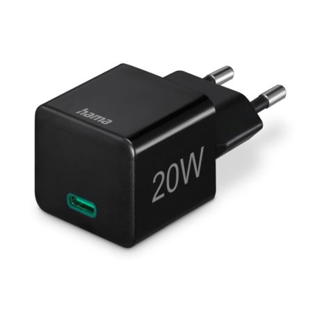 Hama Hálózati Adapter USB Type-C Mini PD QC 20W Black