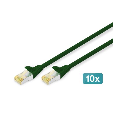 Digitus CAT6A S-FTP Patch Cable 1m Green (10db)