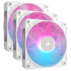   Corsair iCUE LINK RX120 RGB 120mm PWM Fan Triple Starter Kit White