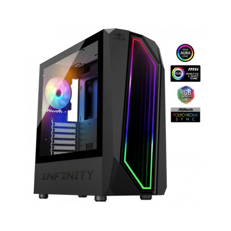 Spirit Of Gamer Intinity Dark Tempered Glass Black