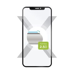   FIXED teljes képernyőt védő 2,5D edzett üvegfólia Motorola Moto G34 5G készülékhez, átlátszó/fekete FIXGFA-1295-BK