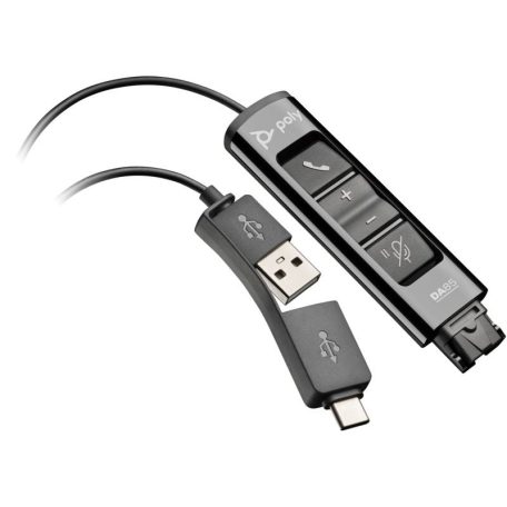 Poly Plantronics DA85 USB to QD Adapter Black