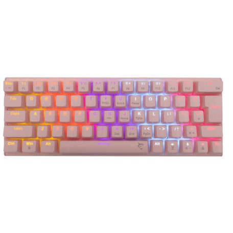 White Shark Wakizashi Blue Switches Gaming Keyboard Pink US