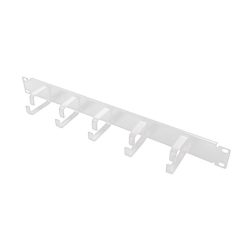   Logilink 19" cable management bar 1U with 5 fixed steel brackets Grey