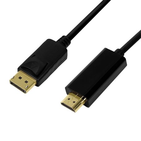 Logilink DisplayPort cable DP/M to HDMI-A/M 4K/30 Hz 1m  Black