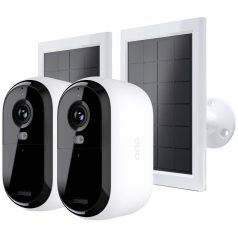   Arlo Essential (Gen.2) Bundle 2K Outdoor Security Camera (2 Camera Kit) + (2 Essential Solar Panel Charger) White