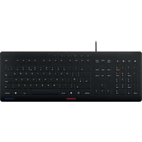 Cherry STREAM PROTECT Keyboard Black UK