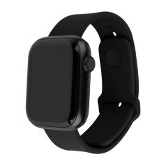   FIXED szilikon óraszíj Apple Watch 42/44/45mm-es okosórákhoz, fekete, FIXSST2-434-BK