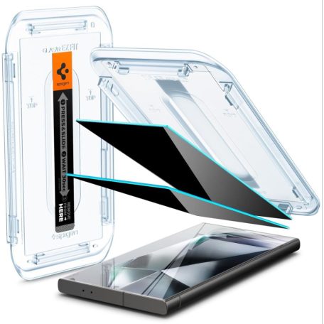 Spigen Glass tR EZ Fit Privacy Samsung Galaxy S24 Ultra 2 Pack