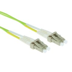   ACT LSZH Multimode 50/125 OM5 fiber cable duplex with LC connectors 1,5m Green