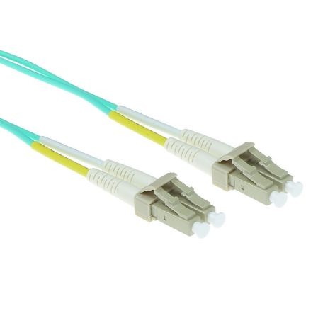 ACT LSZH Multimode 50/125 OM3 fiber cable duplex with LC connectors 10m Blue