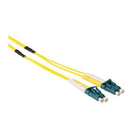 ACT Singlemode 9/125 OS2 duplex ruggedized fiber cable with LC connectors 10m Yellow