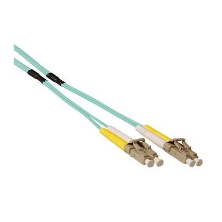 ACT Multimode 50/125 OM3 duplex ruggedized fiber cable with LC connectors 20m Blue