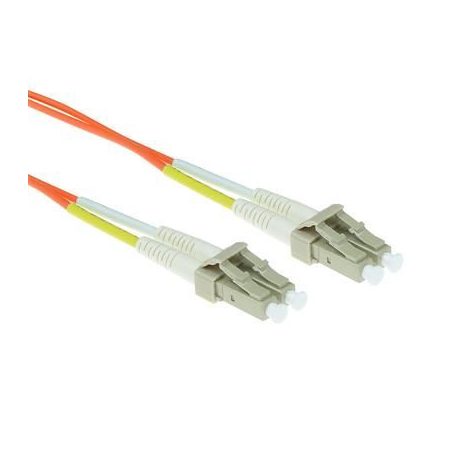 ACT LSZH Multimode 50/125 OM2 fiber cable duplex with LC connectors 5m Orange