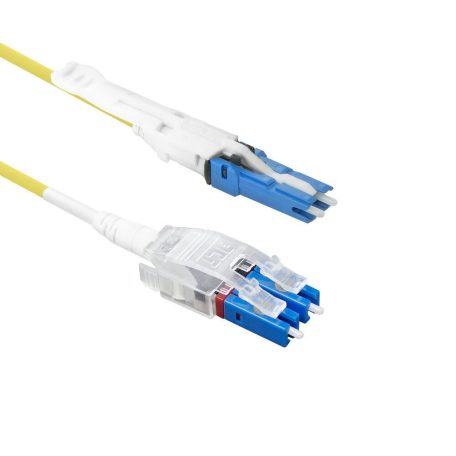 ACT Singlemode 9/125 OS2 Polarity Twist uniboot duplex fiber cable with CS - LC connectors 7m Yellow