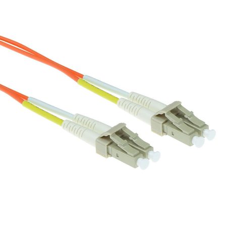 ACT LSZH Multimode 50/125 OM2 fiber cable duplex with LC connectors 30m Orange